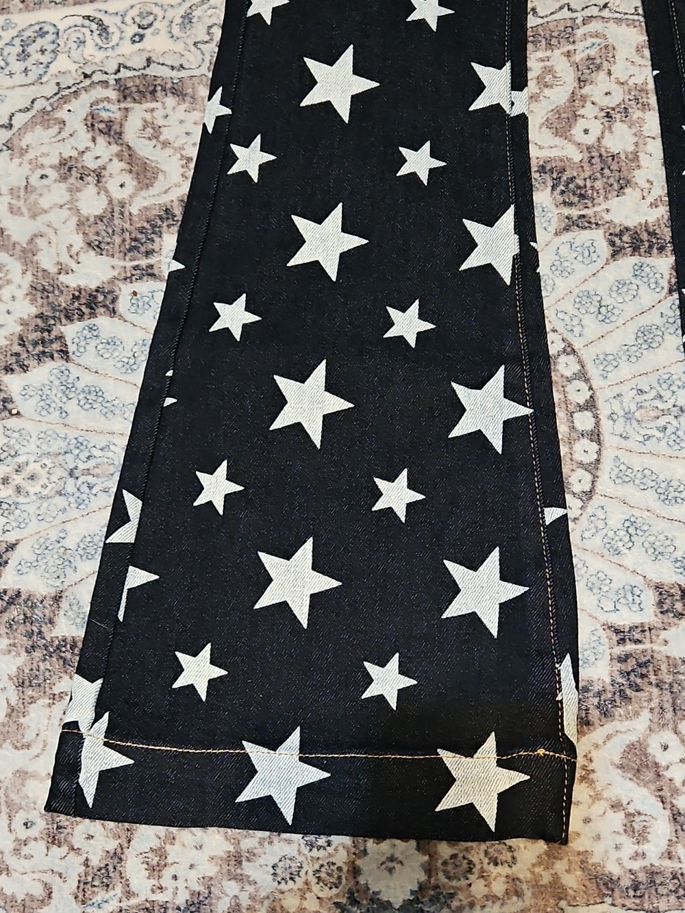 Judy Blue Dark Denim Star-Print Flare Jeans - Picture 3 of 12
